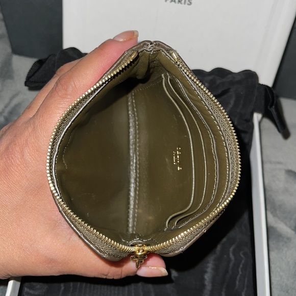 Celine preloved olive green card coin purse excellent condition - Picture 9 of 11